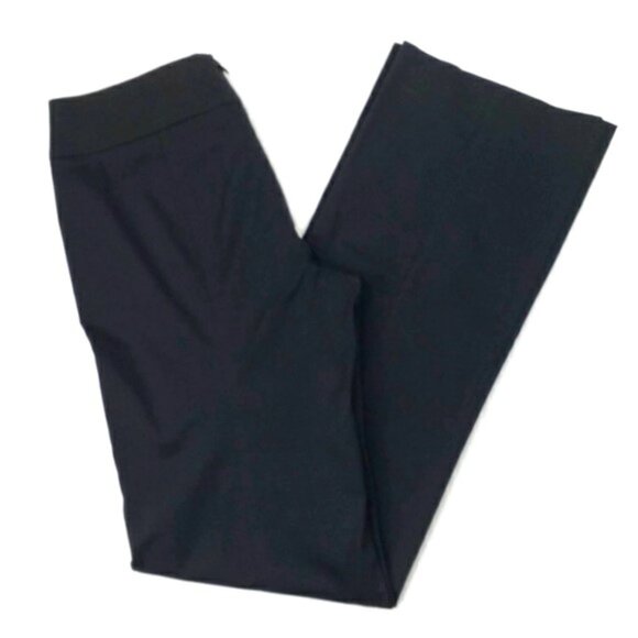 BCBGMaxAzria Black Flat Front High Waist Back Seamed Straight Leg Dress Pants - Picture 6 of 12